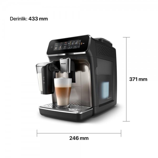 Outlet Philips 3300 Serisi LatteGo EP3347/90 Tam Otomatik Espresso Kahve Makinesi 6 İçecek