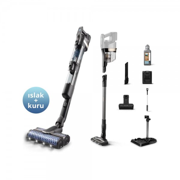 Outlet Philips AquaTrio 9000 Serisi XW9463/11 Islak Kuru Şarjlı Dikey Süpürge 25,2 V